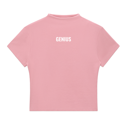 Genius Core Mock Neck T-Shirt (White Wording)