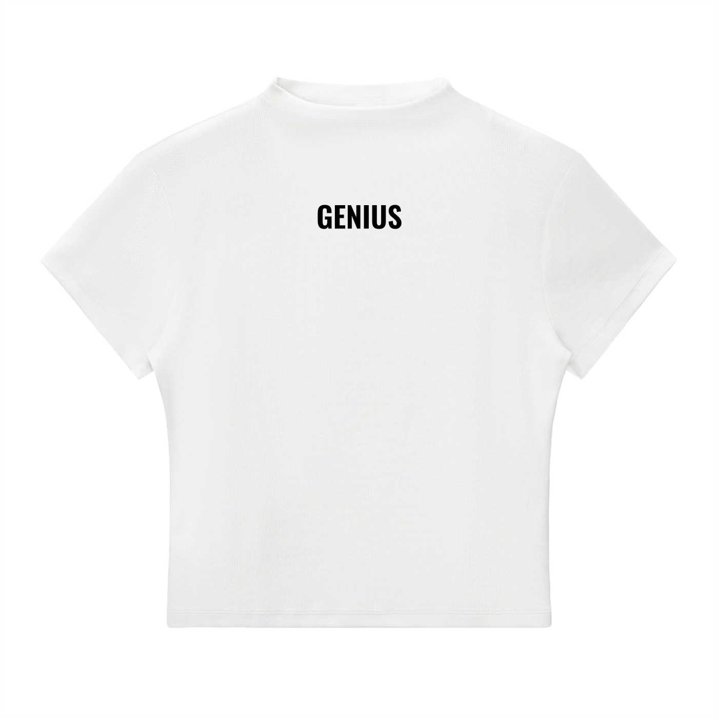 Genius Core Mock Neck T-Shirt (Black Wording)