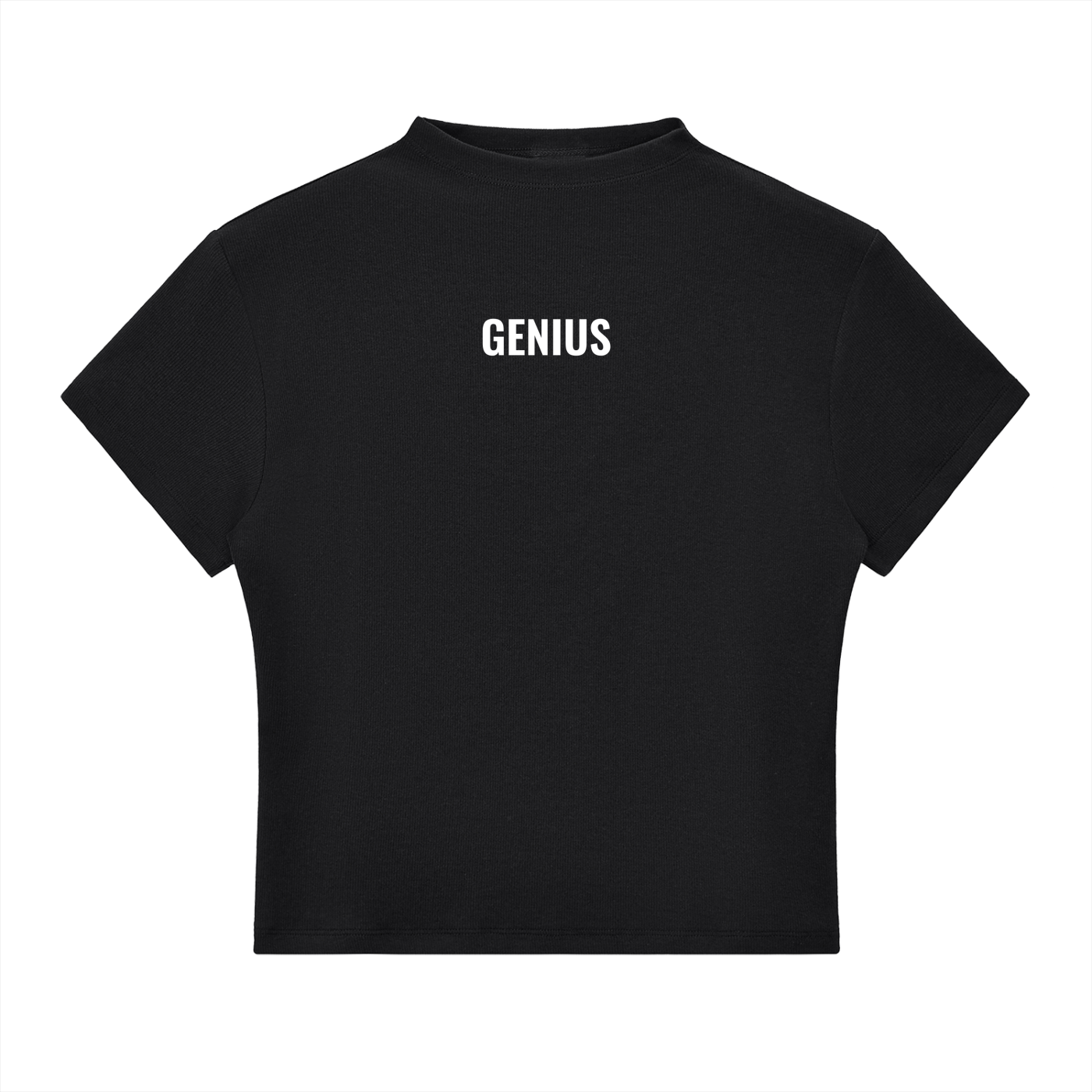 Genius Core Mock Neck T-Shirt (White Wording)